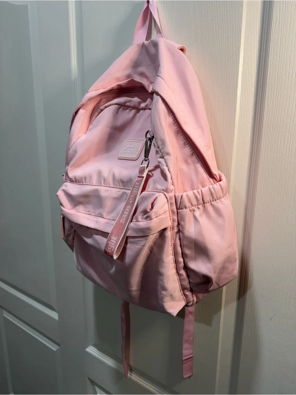 Sun Eight Pink Backpack Multi Pocket School Travel Bag